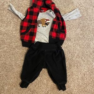 Carter Buffalo Plaid 3pc Outfit